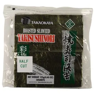 Takaokaya Roasted Seaweed - Yakinori Aya Ariake Half Cut 100 pc