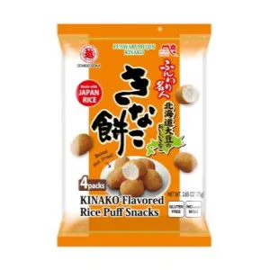 ECHIGO SEIKA Kinako Mochi - Kinako Flavoured Rice Puff Snacks 75g