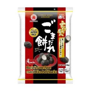 ECHIGO SEIKA Black Sesame Paste Coated Rice Puff Snacks 60g