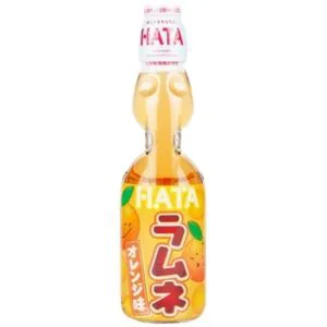 Hata Bin Ramune - Soda Pop Orange Flavour 200ml
