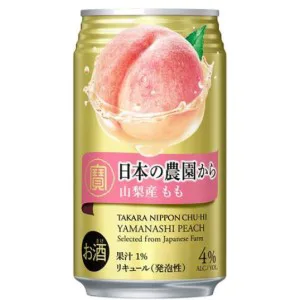 Takara Chu-Hi Nihon no Nouen Peach - Cocktail Spritz Peach Flavour 350ml 4%