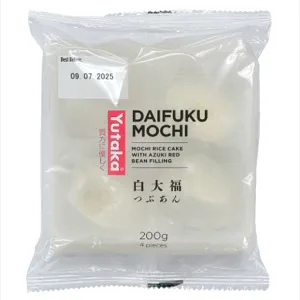 Yutaka Daifuku Mochi -White Rice Cake with Red Bean Jam 4x50g